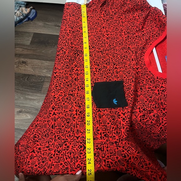 adidas Red and Black Short Sleeve Tee 2XL - Picture 6 of 7